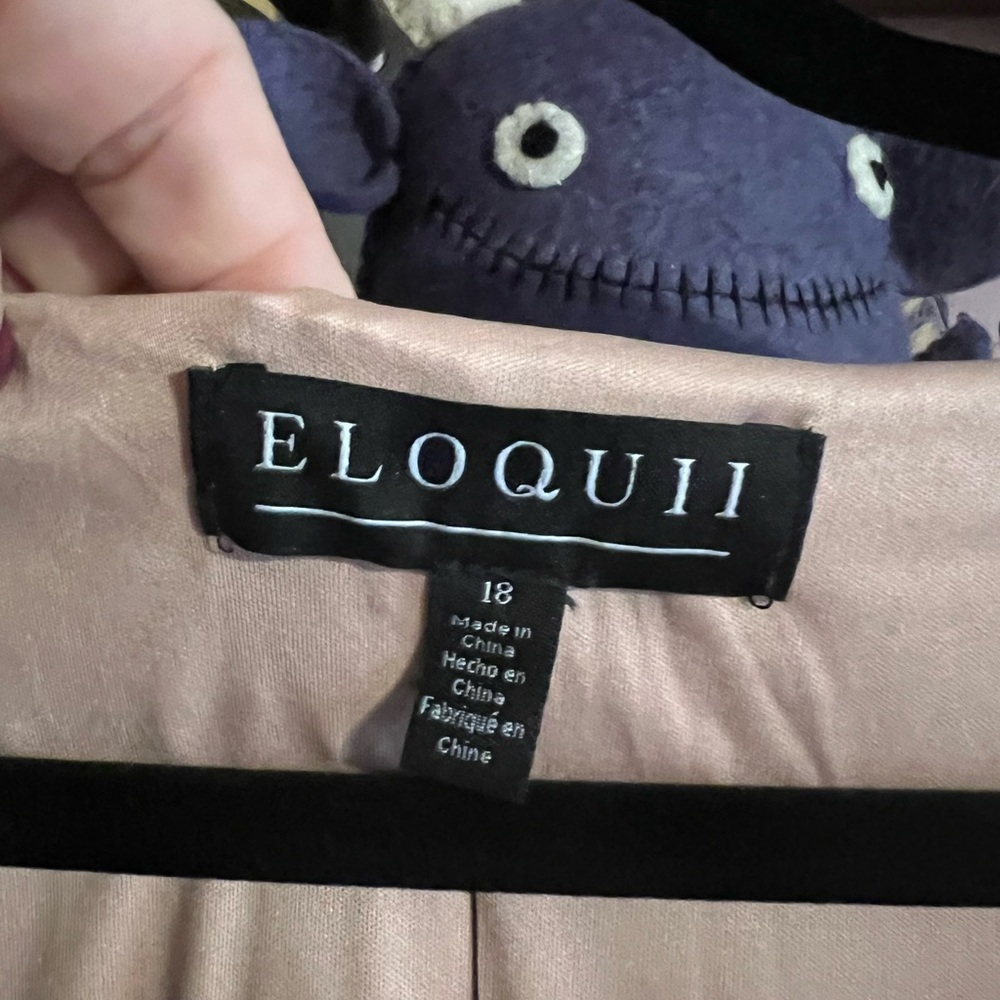 Eloquii NWT Sequin Blush Long Sleeve Dress - Picture 5 of 11